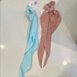 Lululemon Athletica Blue and Pink Satin Hair Accessories